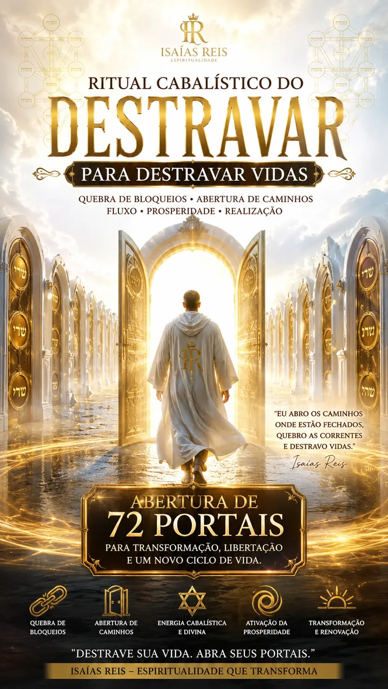 Ritual Kabalístico do Destravar para abertura de 72 portais